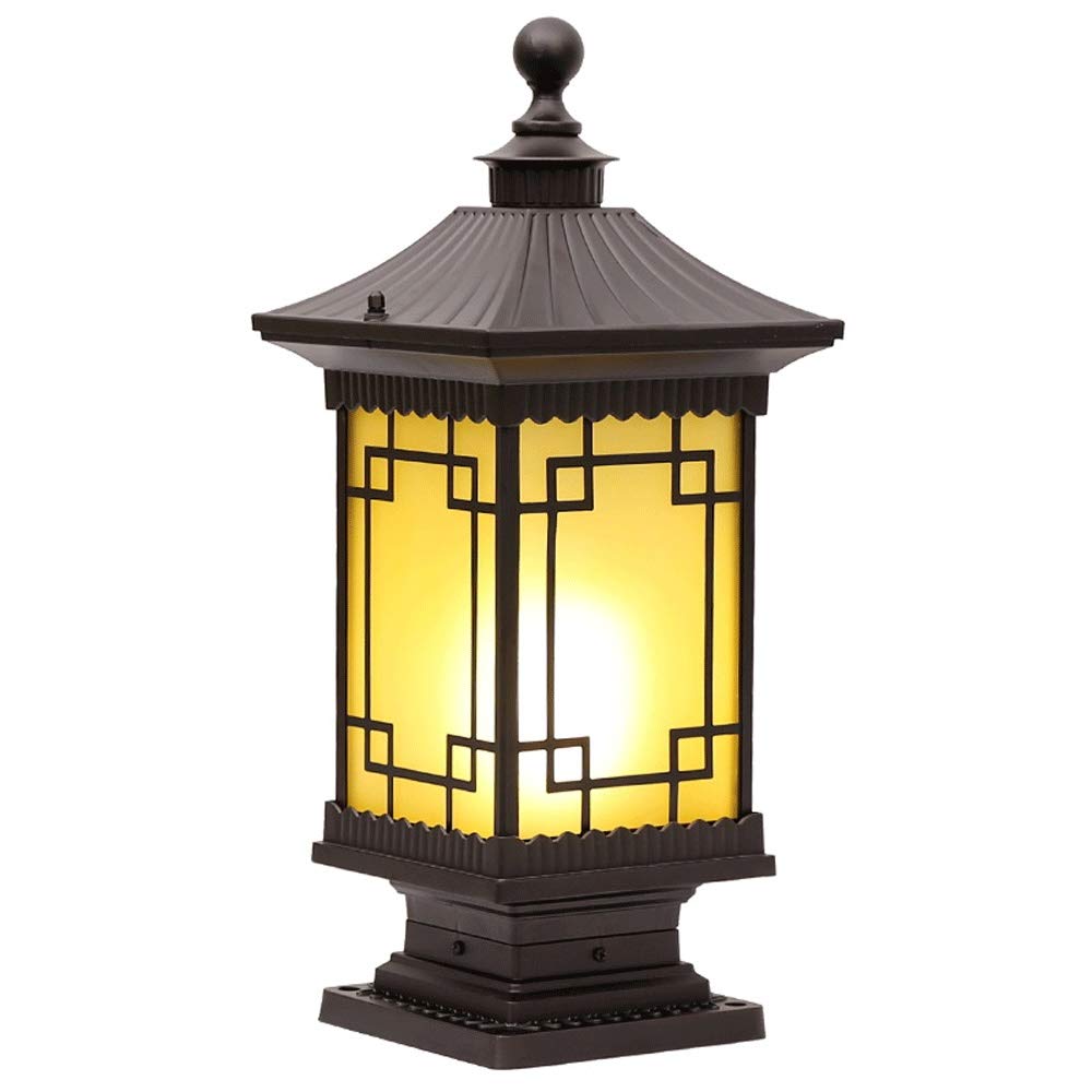 GTHTUHFD Creative Creative Ip55 Waterproof Outdoor Pillar Post Lamps Rainproof Landscape Column Light Ball Lantern Courtyard Patio Porch Gate Lawn Lighting Fixture E27 Street Light De,A