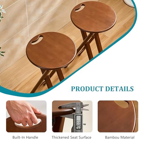 Tabourets de comptoir pliants avec rangement facile et assise intégrée - 5