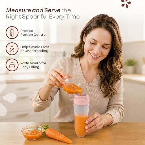 Image of R for Rabbit First Feed Food Feeder for Kids, 90ml Capacity, Premium Soft Silicone Spoon Food Grade BPA Free Material for Kids of 12+ Months (Pink)