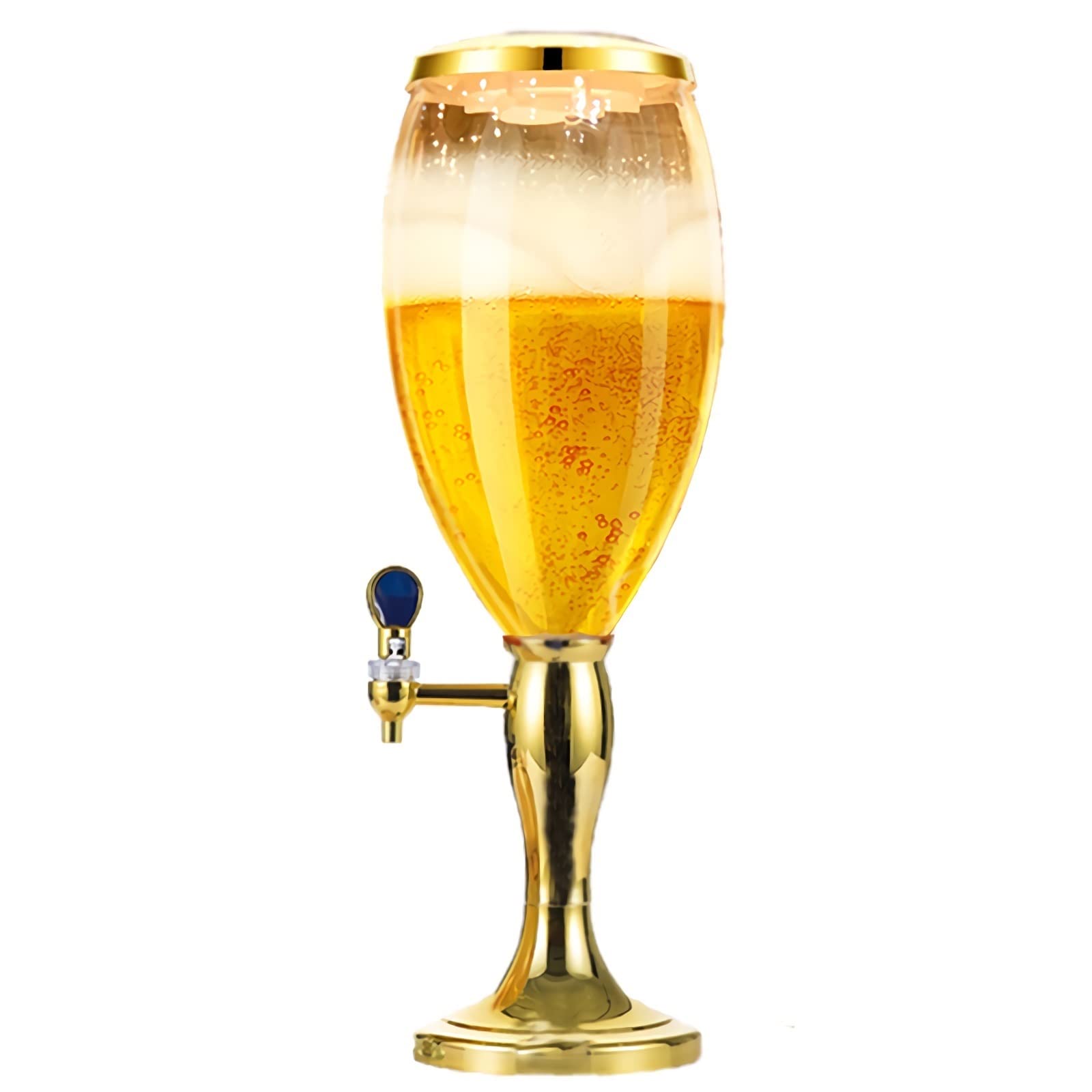Dispensador de cerveza 3L, Kegerator de cerveza Mini con grifo de tubo de hielo y luces for el restaurante de pubs de bar de bar Torre de Cerveza (Color : B, Size : 3L)