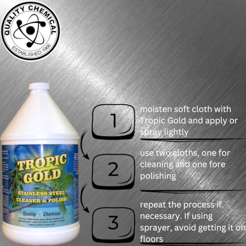 Limpiador y pulidor acero inoxidable Tropic Gold 128 oz miniatura 5