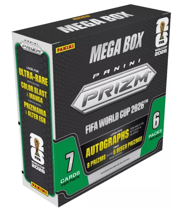 2026 PRIZM FIFA World Cup DSG Exclusive Mega Trading Card Box (Six (6) Exclusive Disco Pr…