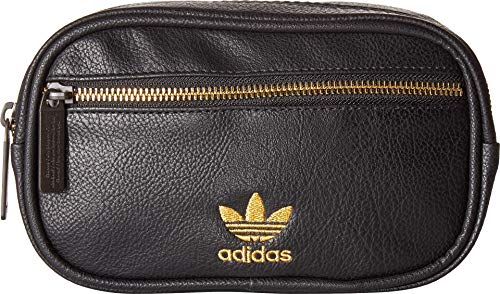adidas Originals Premium Waist Fanny Pack-Travel Bag, Black/Gold, One Size