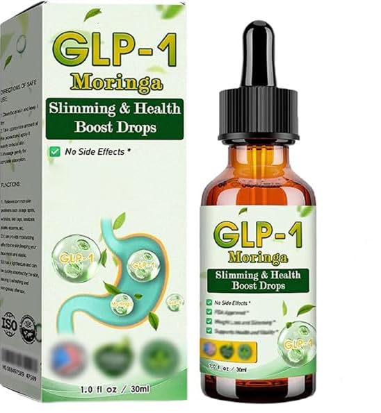 HHVB GLP-1 Health Boost Drops, HHVB Organic Moringa GLP-1, Advanced HHVB GLP-1 Drops,Gut & Digestive Immune & Energy Support, Supplement for Women & Men (1)