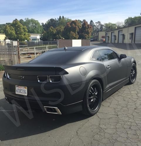 Image of WISDOM Matte Black Vinyl Car Wrap Air Release, Self Adhesive, Vehicle wrap Sheet for Automotive Bike DIY Exterior Interior Decoration (Black MATT, 20 Inch X 12 Feet)