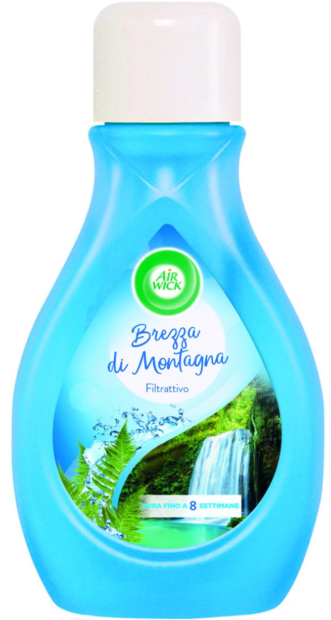 Airwick Deo Filtro Attivo - Antitabacco, 12 unità da 375 ml, 5 Lavanda in Fiore, 4 Brezza di Montagna, 3 Agrumi