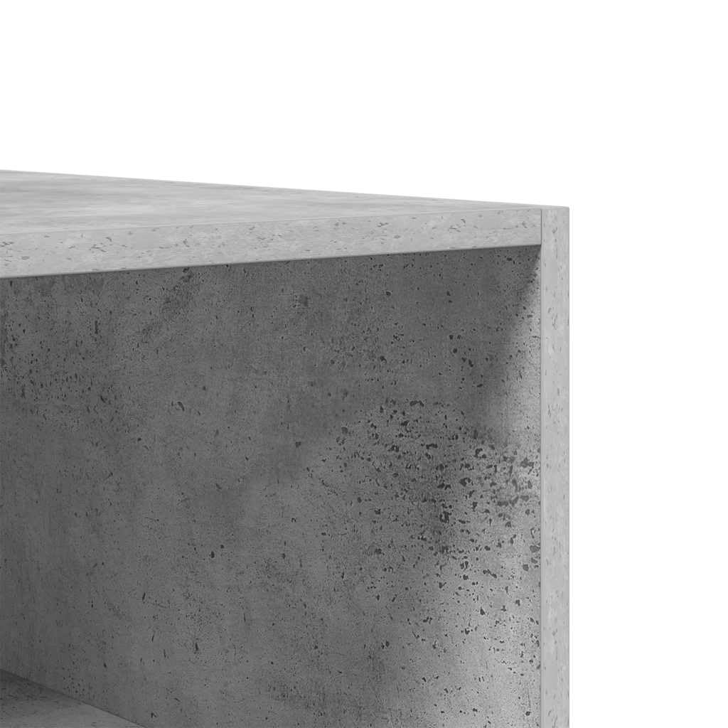 Kleiderschrank Betongrau 100x50x200 cm Holzwerkstoff mit Schiebetüren, 3 Fächer, Hängestange, vielseitiges Aufbewahrungssystem für Schlafzimmer Flur Kinderzimmer und mehr