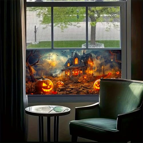 Película adhesiva decorativa para ventana Halloween 39.3×17.7 pulgadas miniatura 2