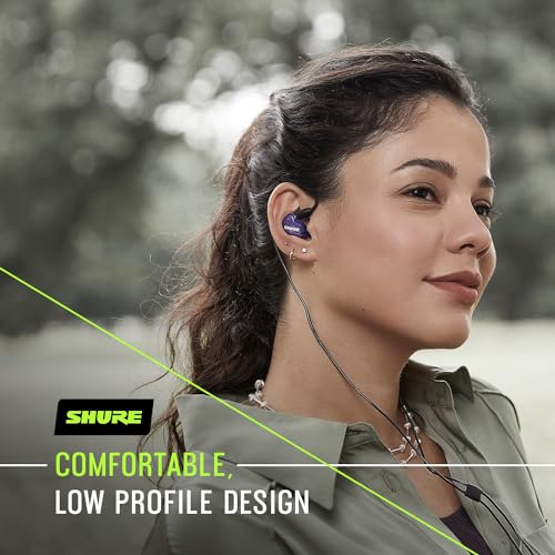 Image of Shure SE215 Special Edition PRO Wired Earbuds, Professional Sound Isolating Earphones, Clear with Deep Bass, Single Dynamic MicroDriver, for Music, Gaming, & Calls - Purple | Single Dynamic Microdriver, Sound-Isolating Up to 37 Db, Detachable Mmcx 3.5mm Cable, Fit Kit and Case, Purple