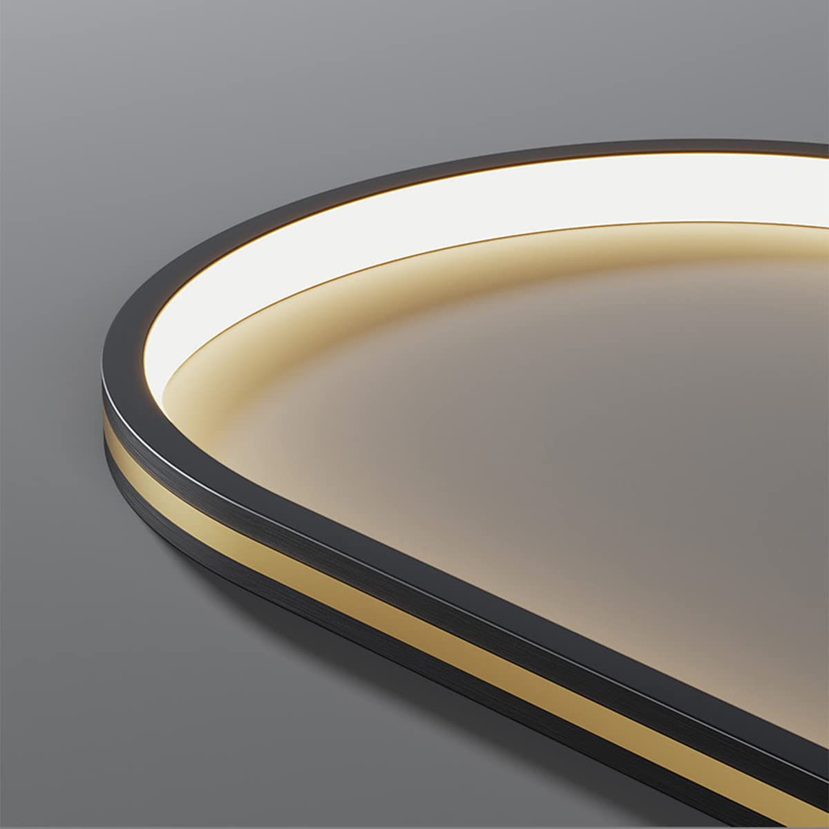 Moderne Eettafel Hanglamp LED Dimbare Hanglamp Ovale Hoogte Verstelbare Kroonluchter met Afstandsbediening Eetkamer Hanglamp Creativiteit Keuken Woonkamer Lamp (Zwart, L80cm