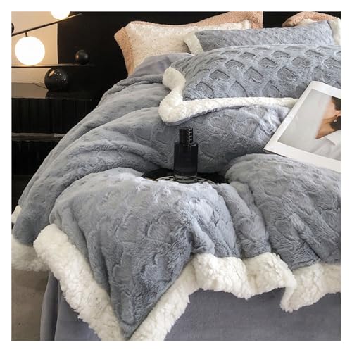 Housse de couette flanelle de lait 4 pièces pour grand lit double de 180cm - 5