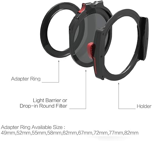 Miniatura 3 de Haida Kit de soporte de filtro M10 para filtros de 3.937 in con CPL y anillo adaptador de 2.638 in HD4304