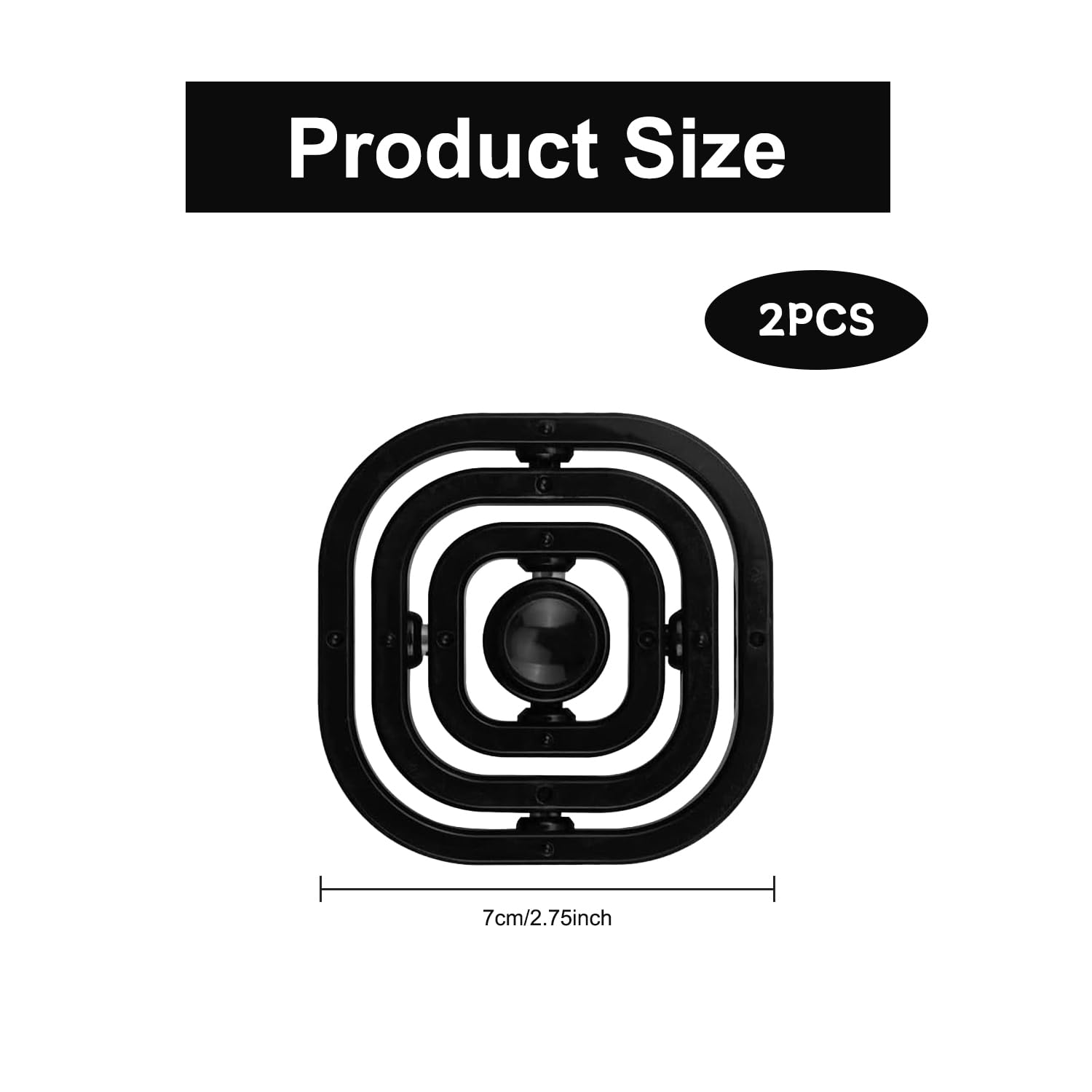 Hopzab 2 Pcs 3D Infinite Flip Fidget Spinner Fidget Toys Sensory Toys for ADHD Autism,Stress Anxiety Relief Killing Time,Kids Adults Elders - Image 2