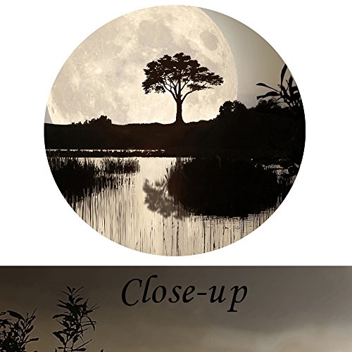 Kreative Arts 9168 4 Pieces Canvas Prints Wall Art Big Moon Over Lake In Dark Forest Modern Canvas Painting Landscape Picture Peaceful Jungle Poster Giclee Artwork thumb #4