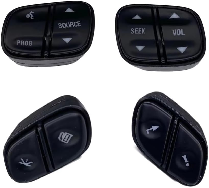 Steering Wheel Control Switch Steering Wheel Radio Volume Control Switch Button 1999442 1999443 21997738 21997739 For Cadillac For Escalade 2003-2006(Set)