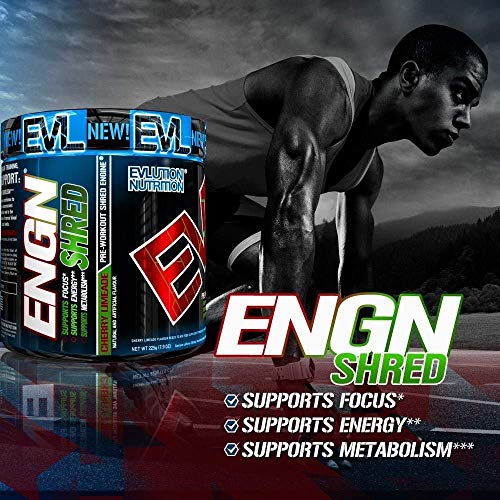 Evlution Nutrition ENGN Shred Pre Workout Thermogenic Fat Burner Powder, Energy, Weight Loss, 30 Servings (Cherry Limeade) - Image 5