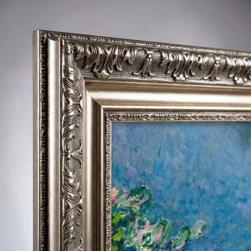 Image of Silver TV Frame | Decorative Bezel for Flat Screen Displays | Modern Home Decor Accent (83 inch)