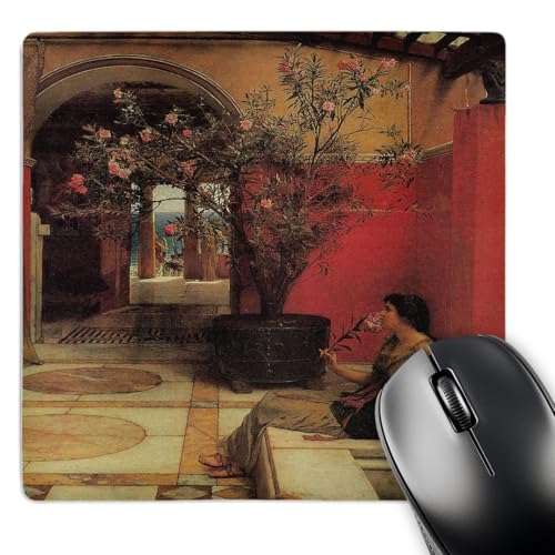 Tapis de souris tapis de bureau The Oleander Sir Lawrence Alma-Tadema 20,3 cm