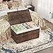 HOOBRO Storage Basket with Lid, 42.3 Gallon (160L) Wicker Basket, Handwoven Blanket Storage Basket with Handles, Metal Frame and Soft Lining, Foldable for Bedroom, Laundry Room, Brown BR216CW01