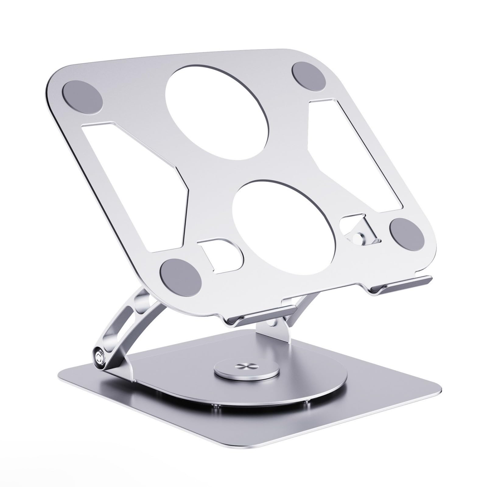 Elevadores de soporte para laptop con diseño de huecos compatibles con dispositivos de hasta 15.9 pulgadas de refrigeración de montaje de metal