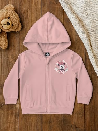 Disney Minnie Mouse Sweatjacke für Mädchen - Baby Kapuzenpullover mit Reißverschluss Hoodie Rosa (DE/NL/SE/PL, Numerisch, 86, 92, Rosa)