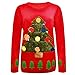 Produktbild ZEE FASHION Frauen Jumper Langen Ärmeln Weihnachtsbaum Led Licht Xmas Neuheit