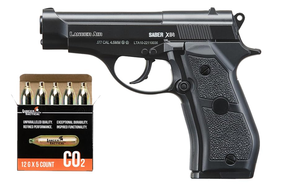 Amazon.com : Lancer Tactical Air Pistol Saber X84 Full Metal CO2