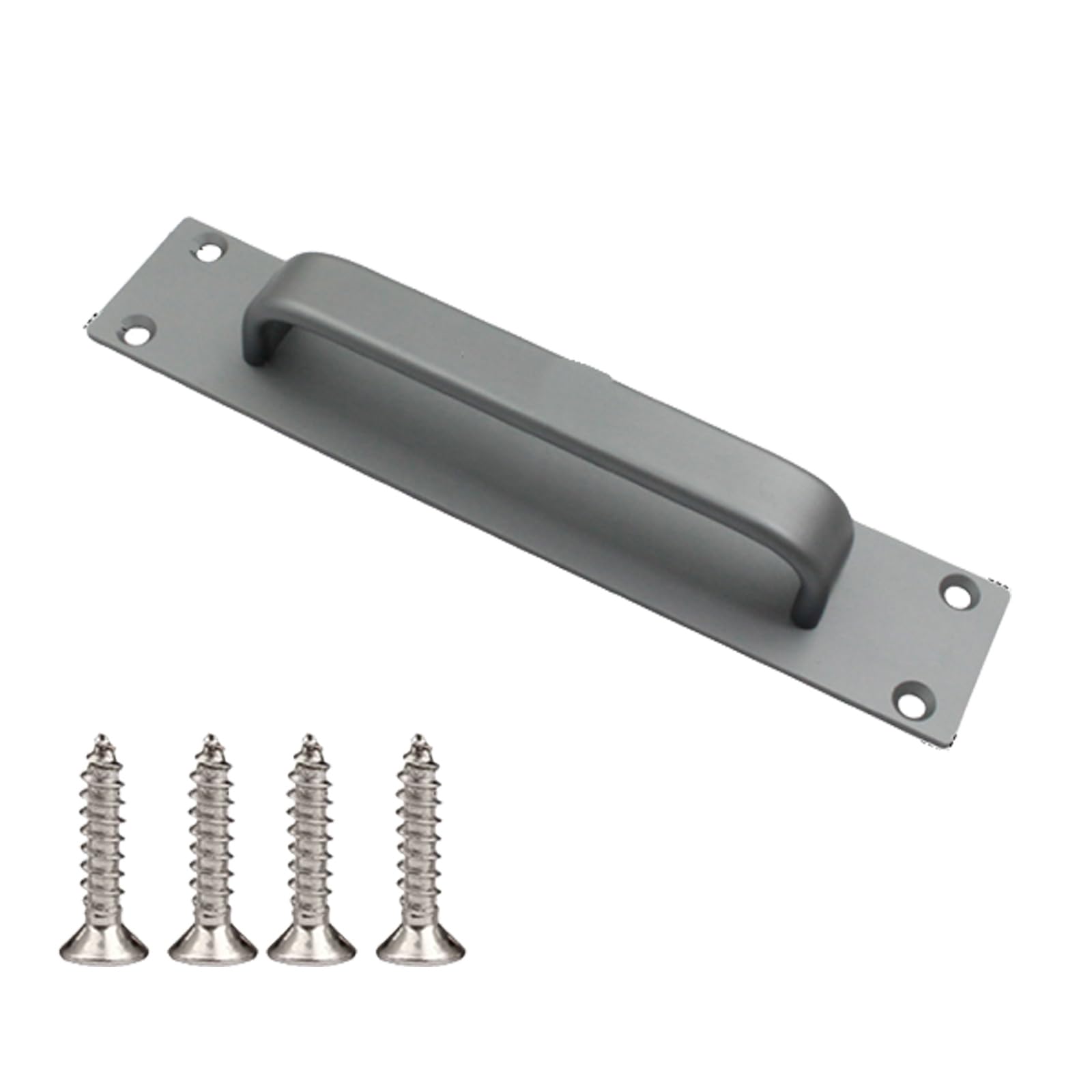 Shyyoulqe Gray Modern Sliding Door Pull Sturdy Aluminum Alloy Accessory For Glass Wood Cabinets Easy Installion Cabinets Handles For Glass Door