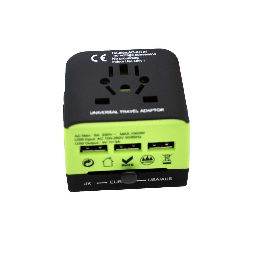 Gniazdo międzynarodowe przetwornice Uniwersalny zasilacz na całym świecie, dla Europy, Wielka Brytania, Chiny, Australia, Japonia 224 kraje, 3 Usb. Międzynarodowy zasilacz adapter wtyczki zasilania