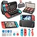 Kit d'accessoires innoAura 11 en 1 NS Switch Comprend NS Switch Housse, Porte-Cartes de Jeu, Protection TPU, Protection en Silicone pour Joycon, Thumb Grip et Protection écran HD