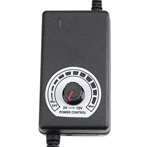 Adaptador, interruptor do controlador de velocidade 3-12V Adaptador ajustável Controlador de velocid
