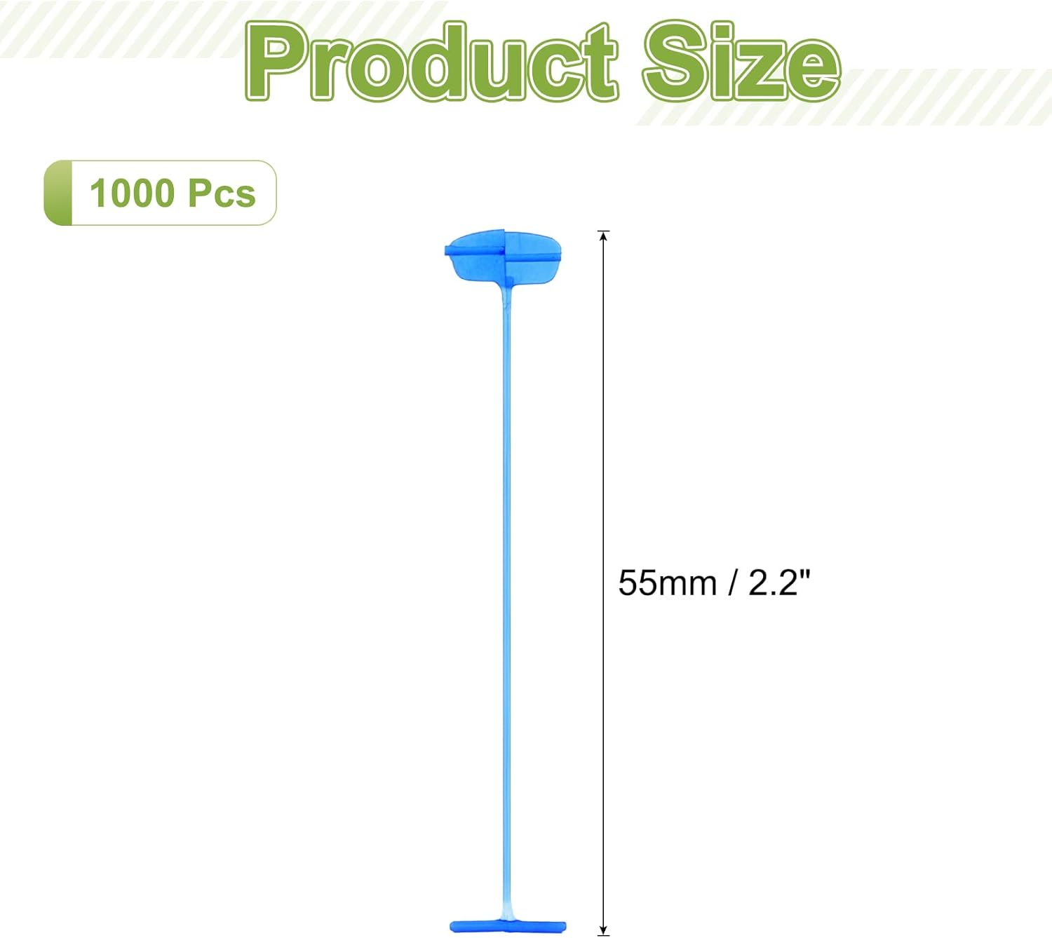 MECCANIXITY 1000 Pcs Standard Tagging Barb Fasteners, 2.2 Inch Light Blue Tagging Gun Fasteners Tagging Gun Refill Plastic Garment for Clothing Fine Stitch Price Refills Tag Label