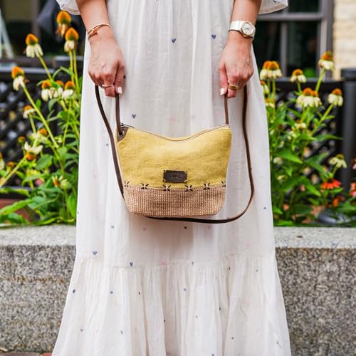 KomalC Stylish Slingbag for Women made with Jute & Premium Buffalo Leather | Woven Shoulder Bag | Summer Bag for everyday use4