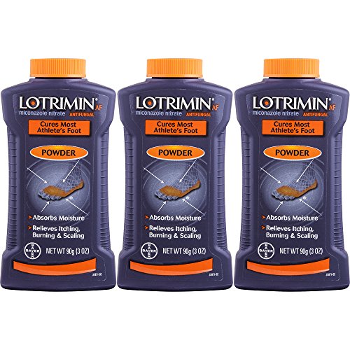 Lotrimin Antifungal Powder for Athlete's Foot, 3-Ounce Bottles (Pack of 3)