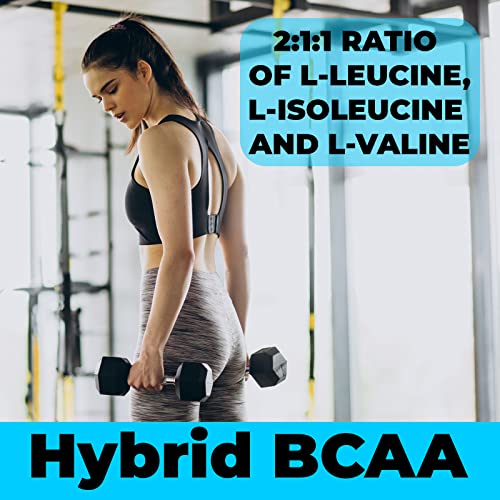 Hybrid Bcaa 1000Mg – Bcaas Amino Acids Supplements - 2:1:1 L-Leucine, L-Isoleucine And L-Valine – Preworkout & Post Workout Performance, Non-Gmo, Vegan - 120 Servings #TOP3