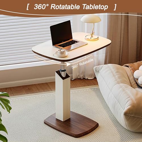 Table de lit en bois robuste avec plateau réglable et pivotant 360° - 6