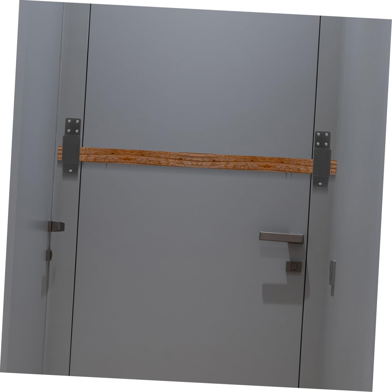 POPETPOP Supports de Barre de Sécurité pour Porte de Grange en Acier, Design Épaissi, 4 Pièces, pour Portail de Clôture et Entrepôt