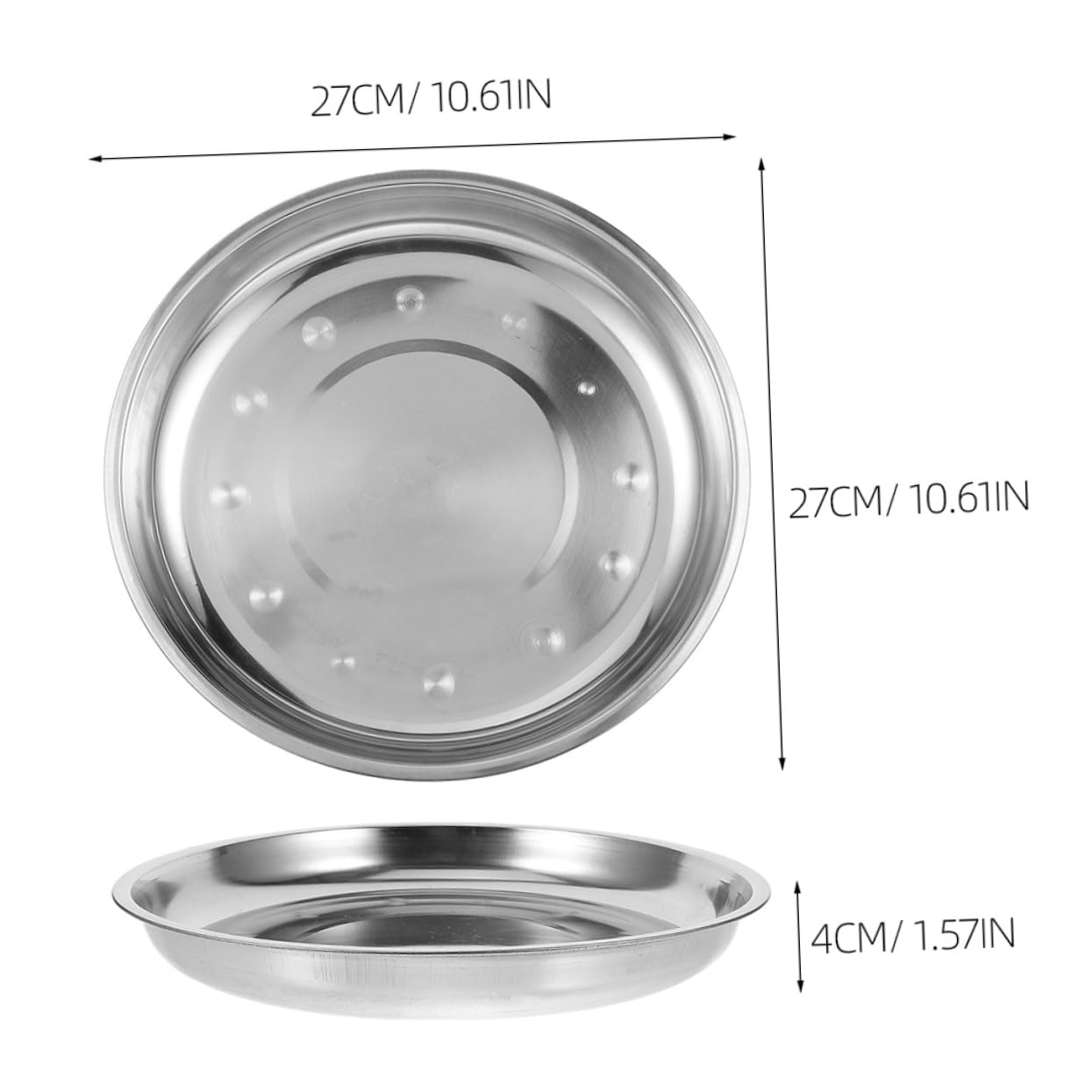 SOLUSTRE Stylish Stainless Steel Bench Scale Electronic Scale Pan Weighing Tray Weight Tray Mechanical Balance Pan for Kitchen