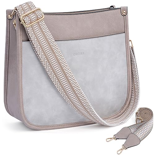 Image of Crossbody Bag Women Vegan Leather Hobo Handbag Trendy Crossbody Shoulder Bag Purses For Women with 2 Adjustable Strap