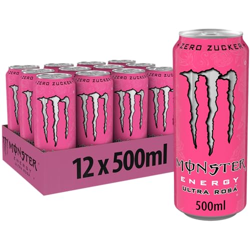 Image of Monster Energy Ultra Rosa, Energy Drink With A Refreshing Grapefruit Flavor - Without Sugar And Without Calories 500Ml (Pack Of 12)