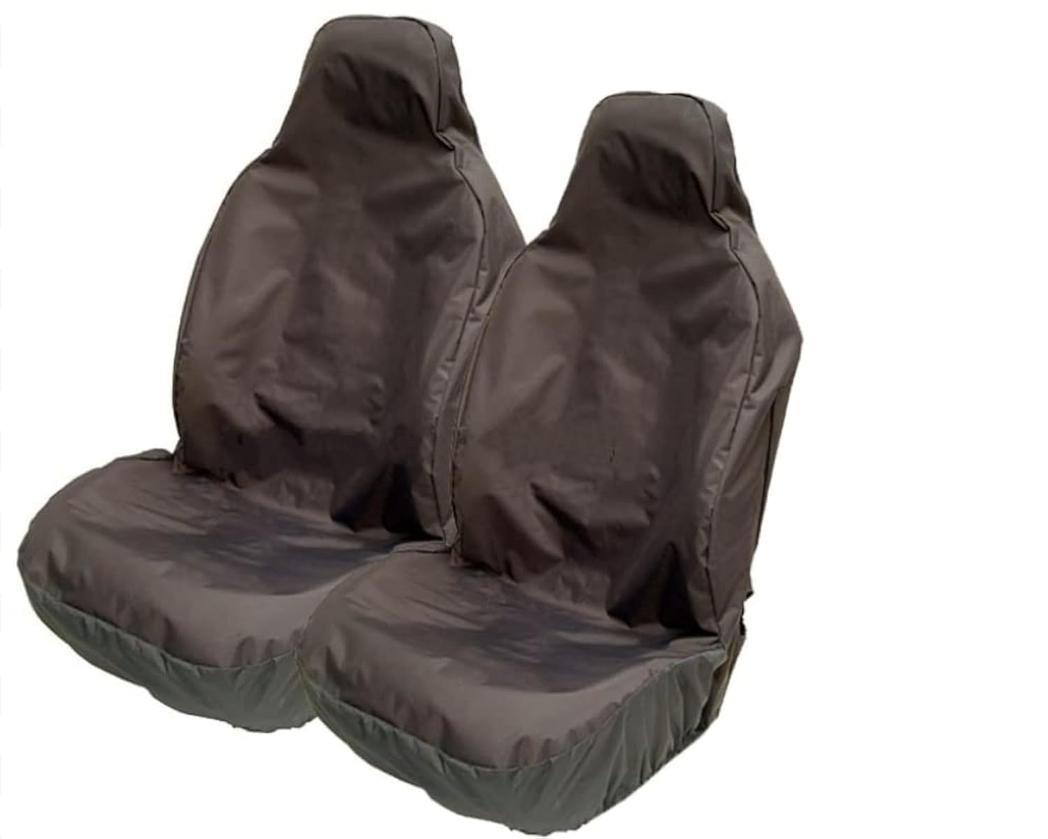 Par de fundas delanteras BLKWPFP1000 para asientos de coche, gran resistencia, impermeables, color negro - Ajuste universal [Estándar]