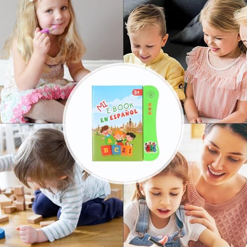 Libro interactivo con sonido bilingüe para evitar el uso de pantallas en niños 5