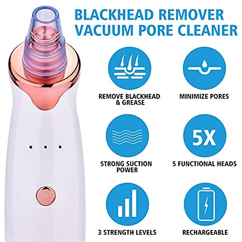 image for AQwzh Blackhead Remover Vacuum Electric Pore Vacuum Facial Pore Cleane