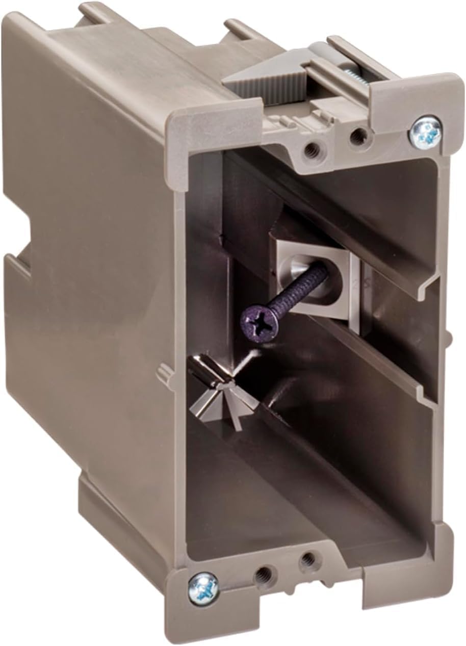 SmarToggle Single Gang Retrofit Wall Box – Old Work Electrical Box for Stud or No-Stud Mount | 1-1/2" Toggle Depth | Smart Device, Outlet, or Switch PC Wall Box | Rated 50 lbs Load — Amazon image 2