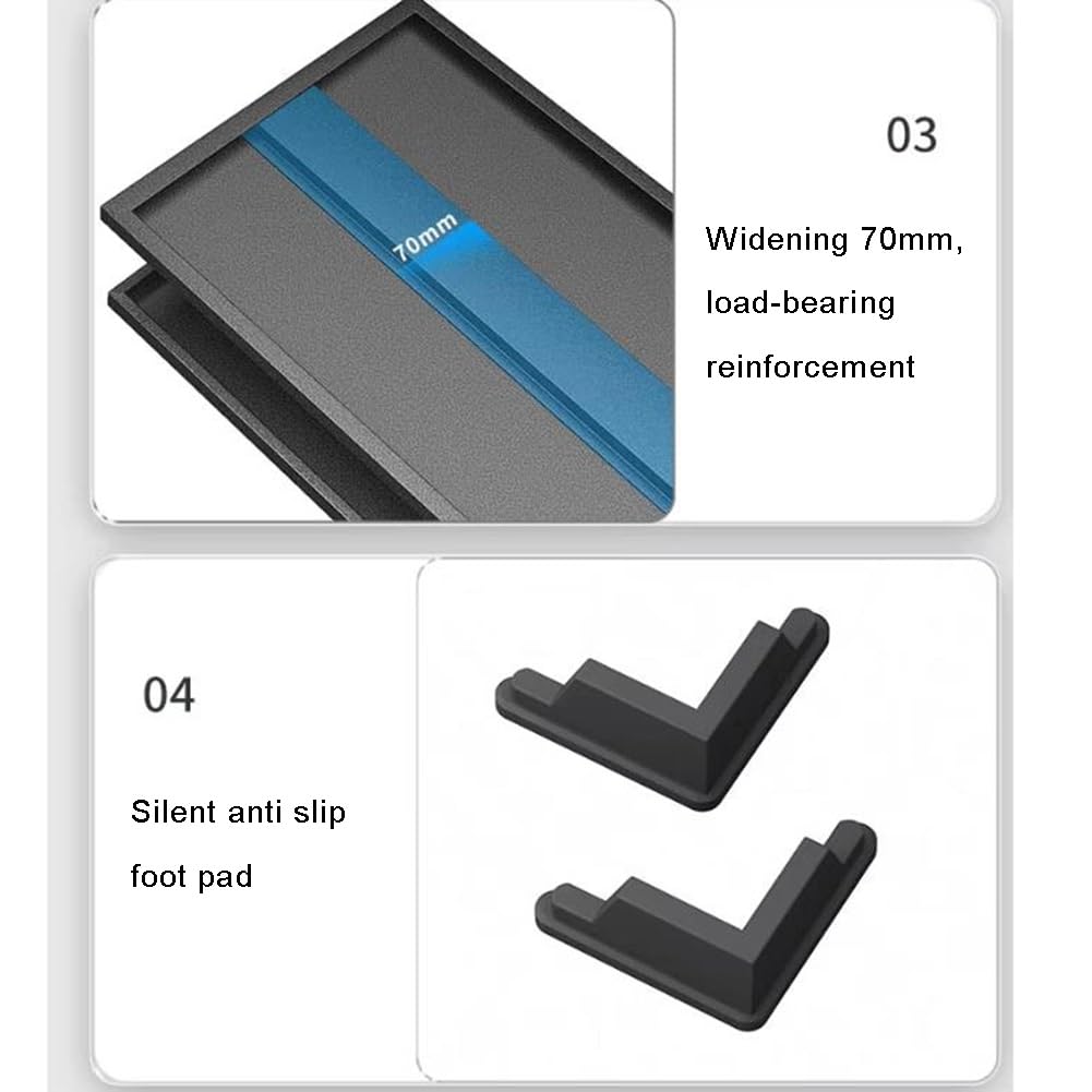 Stabilny regał na kuchenkę mikrofalową, 3 poziomy metalu, regulowany, solidny organizer kuchenny do pieczenia, sprzętu AGD i rozwiązań do przechowywania, oszczędzający miejsce