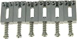 Dopro Pack of 6 Stainless Steel Guitar Saddles Bridge Saddle 10.5mm with Nickel Screws for Strat Tele 6 String Guitar