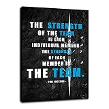 GoForArt Inspirational Success Team Strength Canvas Wall Art Rowing Team Picture Poster Framed Motiv