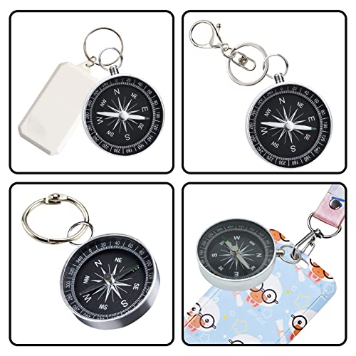 Miayaya Compass Ring Keychain Portable Pocket Mini Metal Aluminum Alloy Compass For Hiking Camping Motoring Boating Backpacking Gift And Collection #TOP3