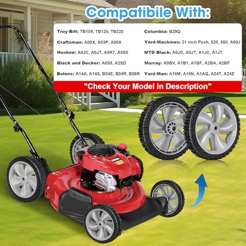 Lawn Mower Wheels 2 Pack 8\" Lawn Mower Wheel for MTD 734-04563