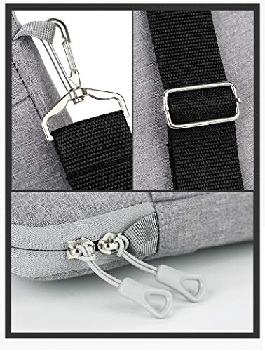 Cicilin Bolsa para laptop 13 14 15,6 polegadas bolsa mensageiro com alça de ombro, Macio, Preto, 13